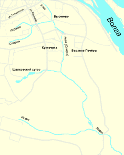 Открытая часть русла реки Кова (Старка)